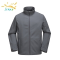 Basic Design grau Farbe Männer Softshell Jacke in plus Größe
